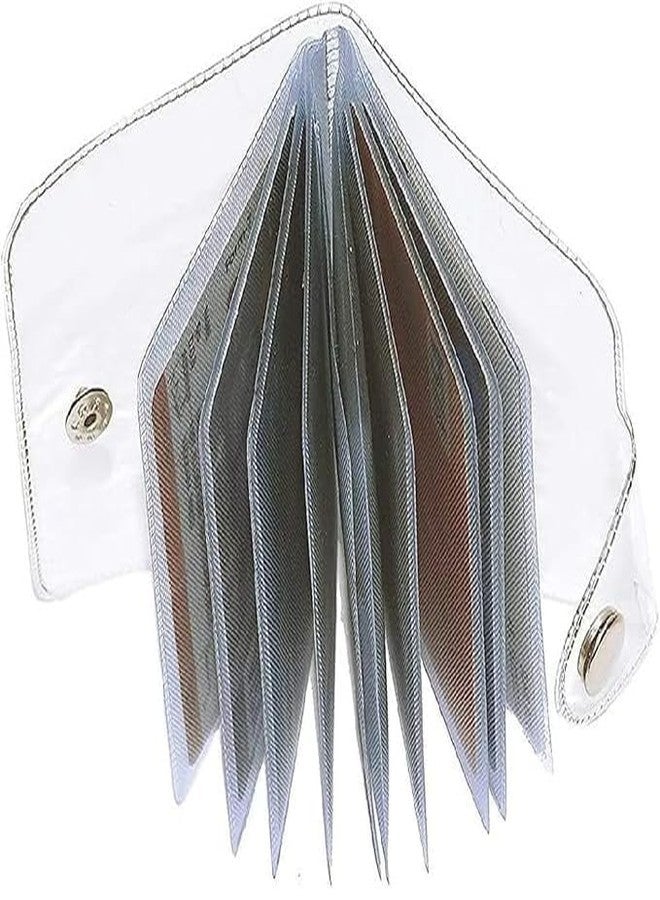 LUCKYMORDEN Clear Plastic Credit Card Holder Organizer Case, 10 PVC Pockets (4, Transparent, Medium) - Image 4